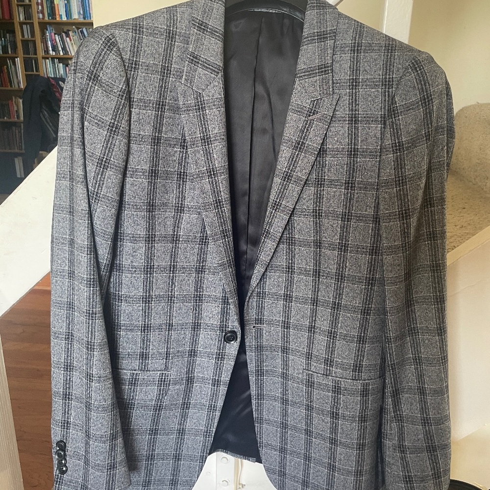 Topman Slim Fit Suit Grey Check 38R 30x30
